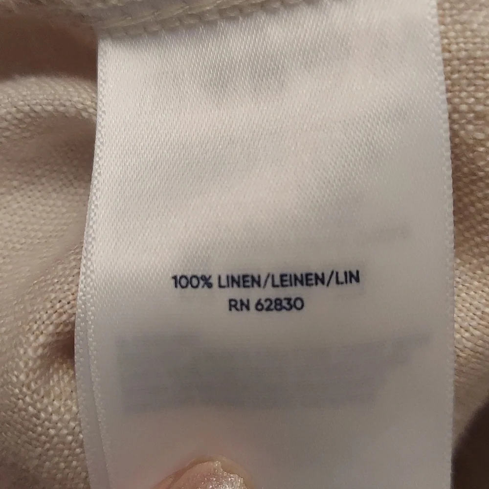 LANDS END Womens High Rise Pullon 10in Cream Color sz 18 Bermuda Shorts - Picture 11 of 12